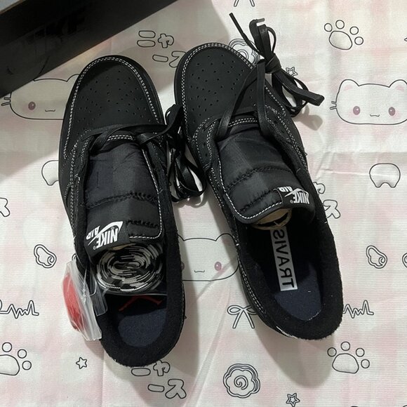Travis Scott X Air Jordan 1 Low Black Phantom Sneakers - Picture 1 of 6